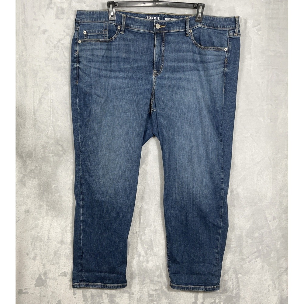 Torrid Selvedge Perfect Boyfriend Ankle Jeans Women's 24 High Rise Blue Casual‎